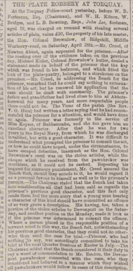 Exeter and Plymouth Gazette - Friday 11 May 1883
