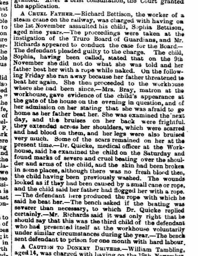 Royal Cornwall Gazette - Friday 02 December 1887